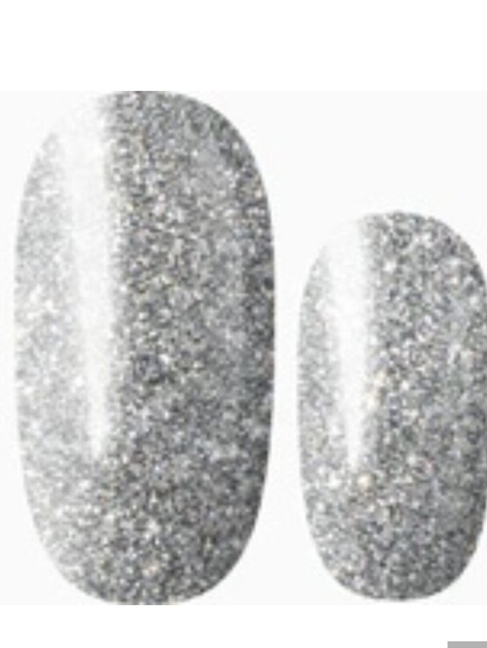3 for 15 - LILY & FOX - TITANIUM Nail Stickers Wrap Strip Silver Glitter